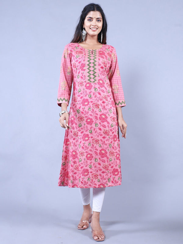HERE&NOW Printed Straight Regular Fit Kurta - Distacart