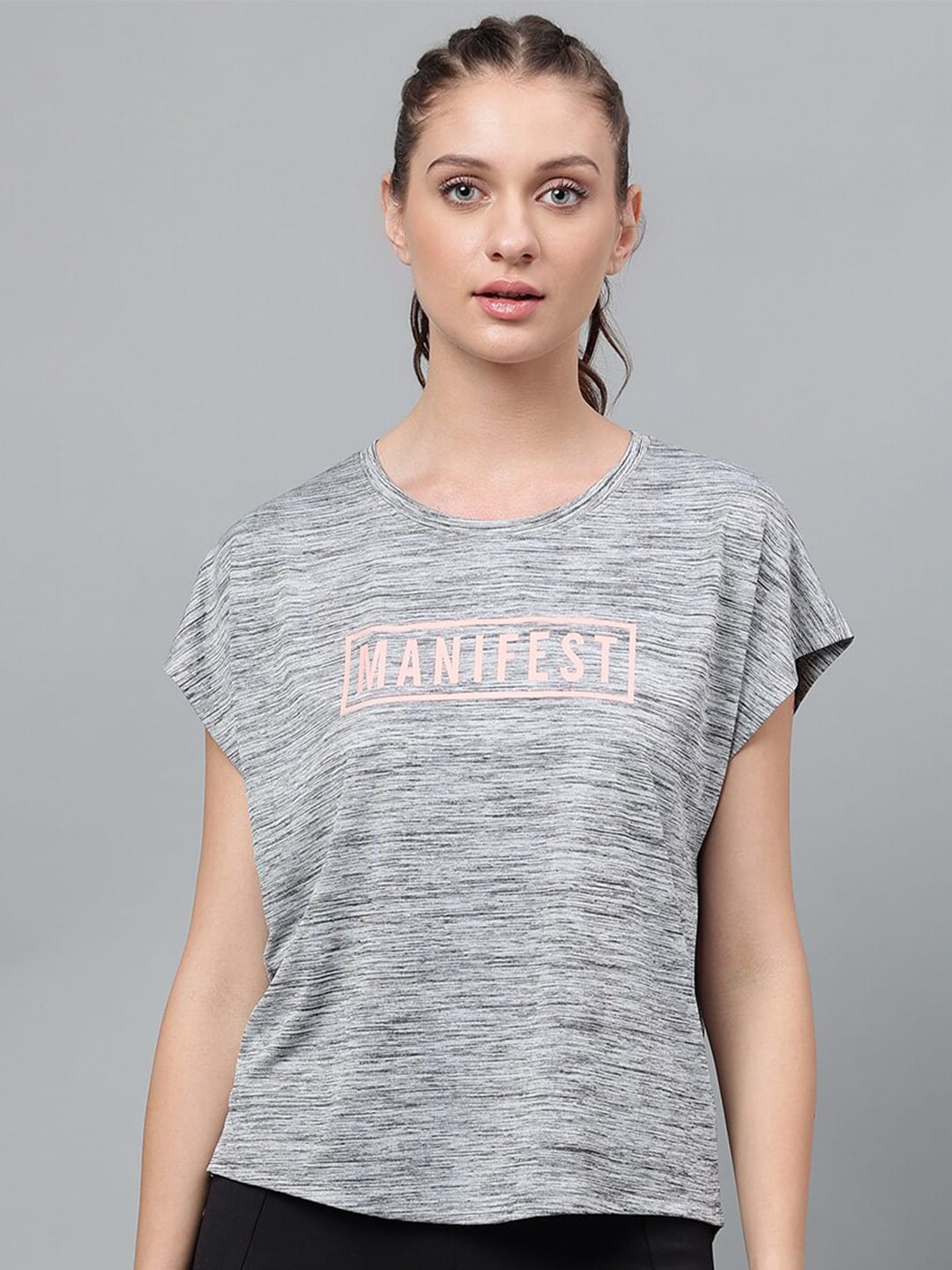 MKH Typography Printed Extended Sleeves Dri-FIT Relaxed Fit Sports T-shirt - Distacart