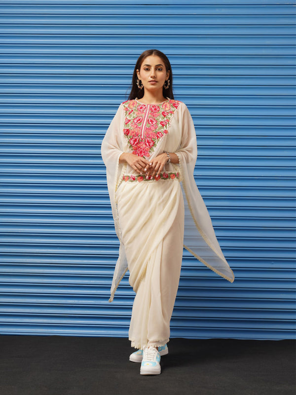 Tikhi Imli Kaftan Saree With Belt - Distacart