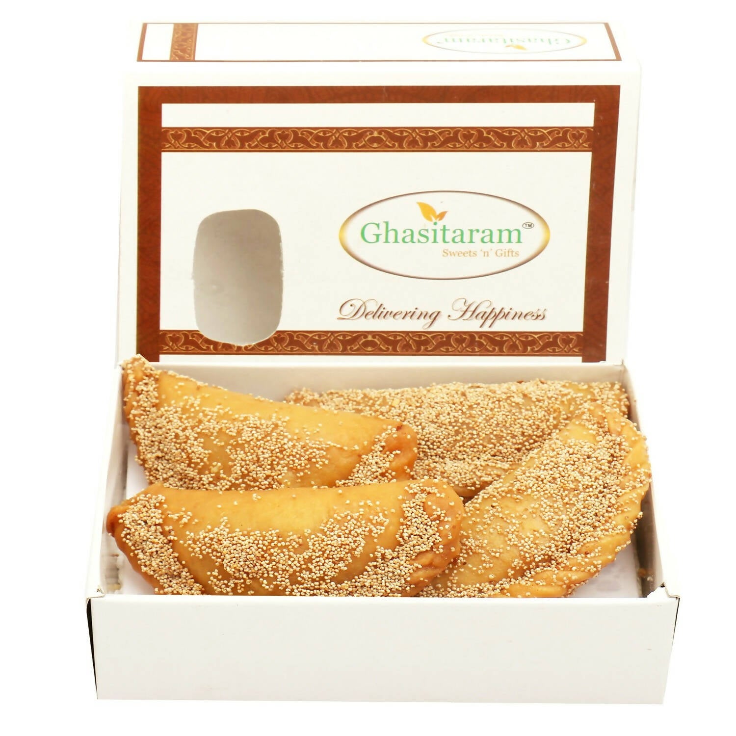 Ghasitaram Holi Sweets - Roasted Khus Khus Gujiya - Distacart