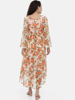 Thumbnail for Souchii Women Cream-Coloured Printed A-Line Dress - Distacart