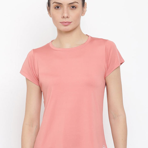 MKH Women Pink Dri-FIT Running T-shirt - Distacart