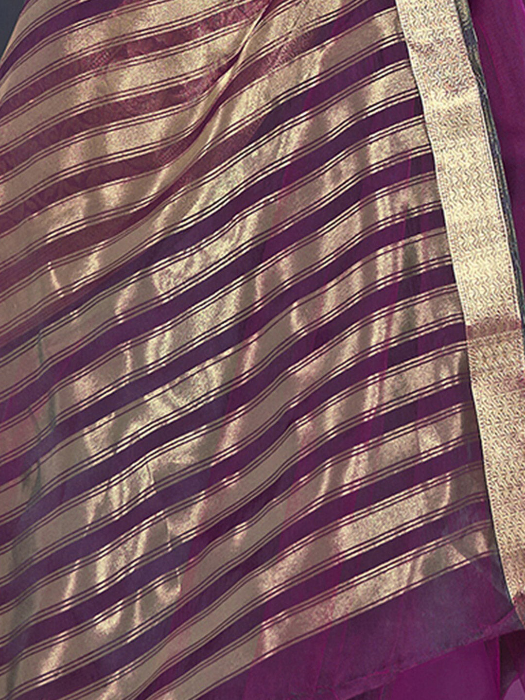 Kalini Zari Detail Organza Saree - Distacart
