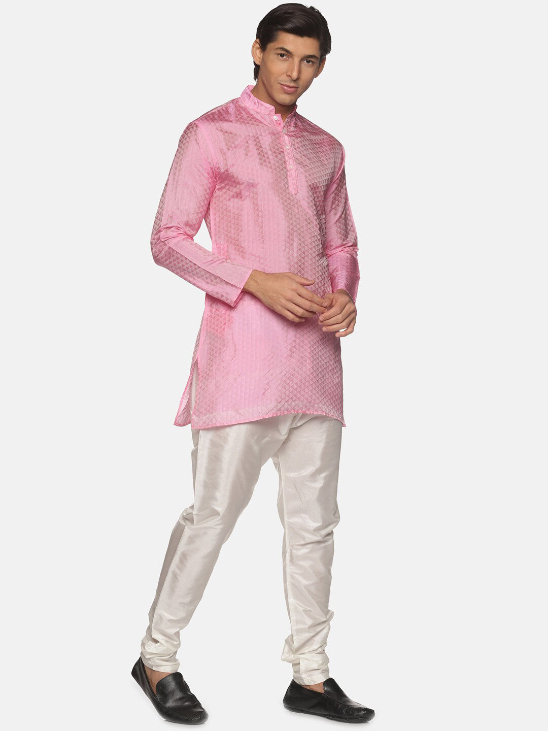 Sethukrishna Men Pink Kurta with Churidar - Distacart