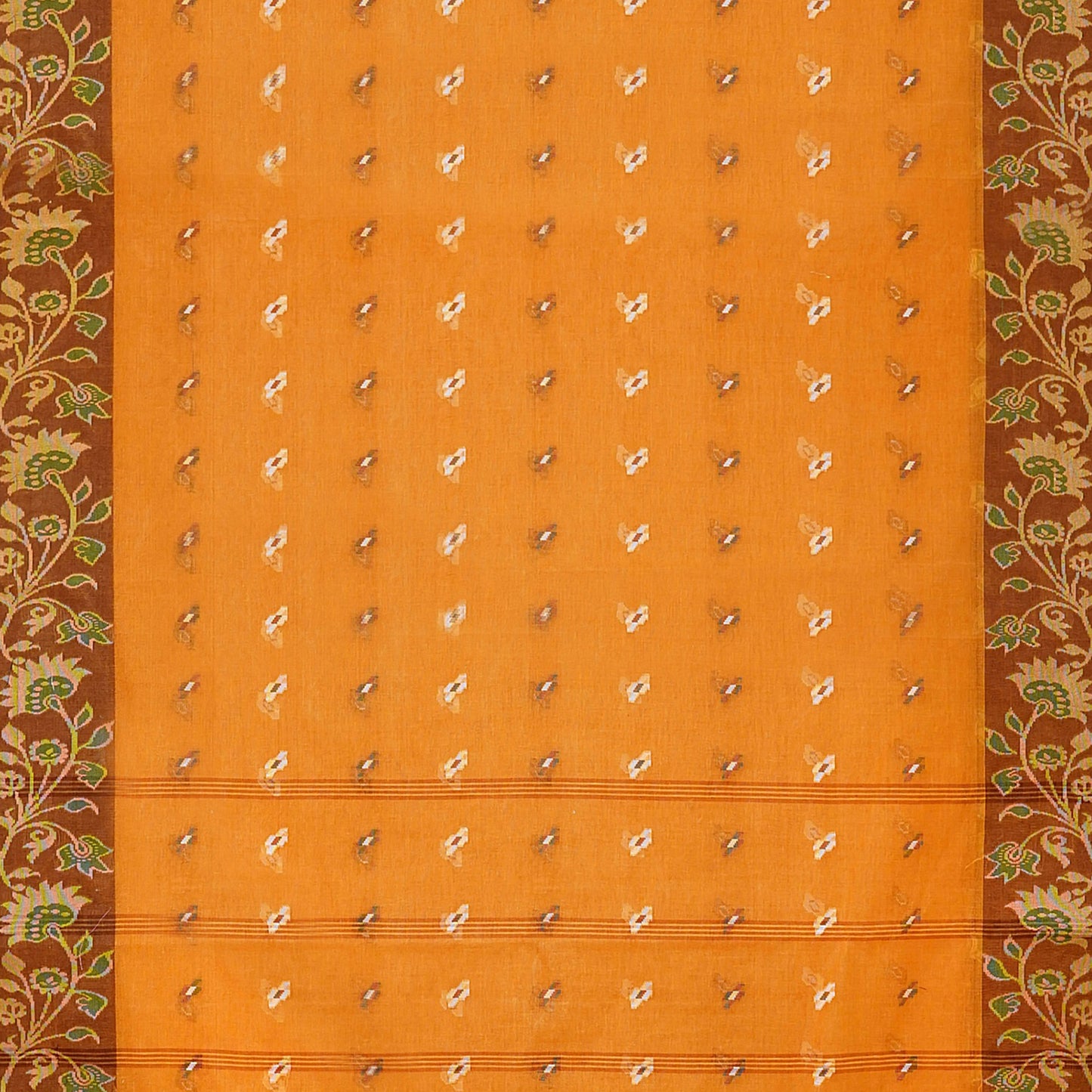 Exclusive Collection 100% Pure Cotton Musturd Tant Saree With Hand Weaving Work - Distacart