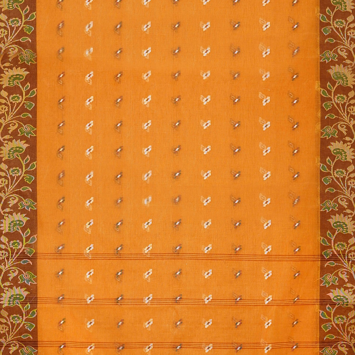 Exclusive Collection 100% Pure Cotton Musturd Tant Saree With Hand Weaving Work - Distacart