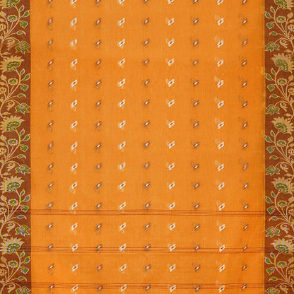 Exclusive Collection 100% Pure Cotton Musturd Tant Saree With Hand Weaving Work - Distacart