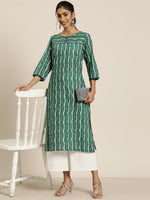 Thumbnail for HERE&NOW Abstract Printed Pure Cotton Kurta - Distacart