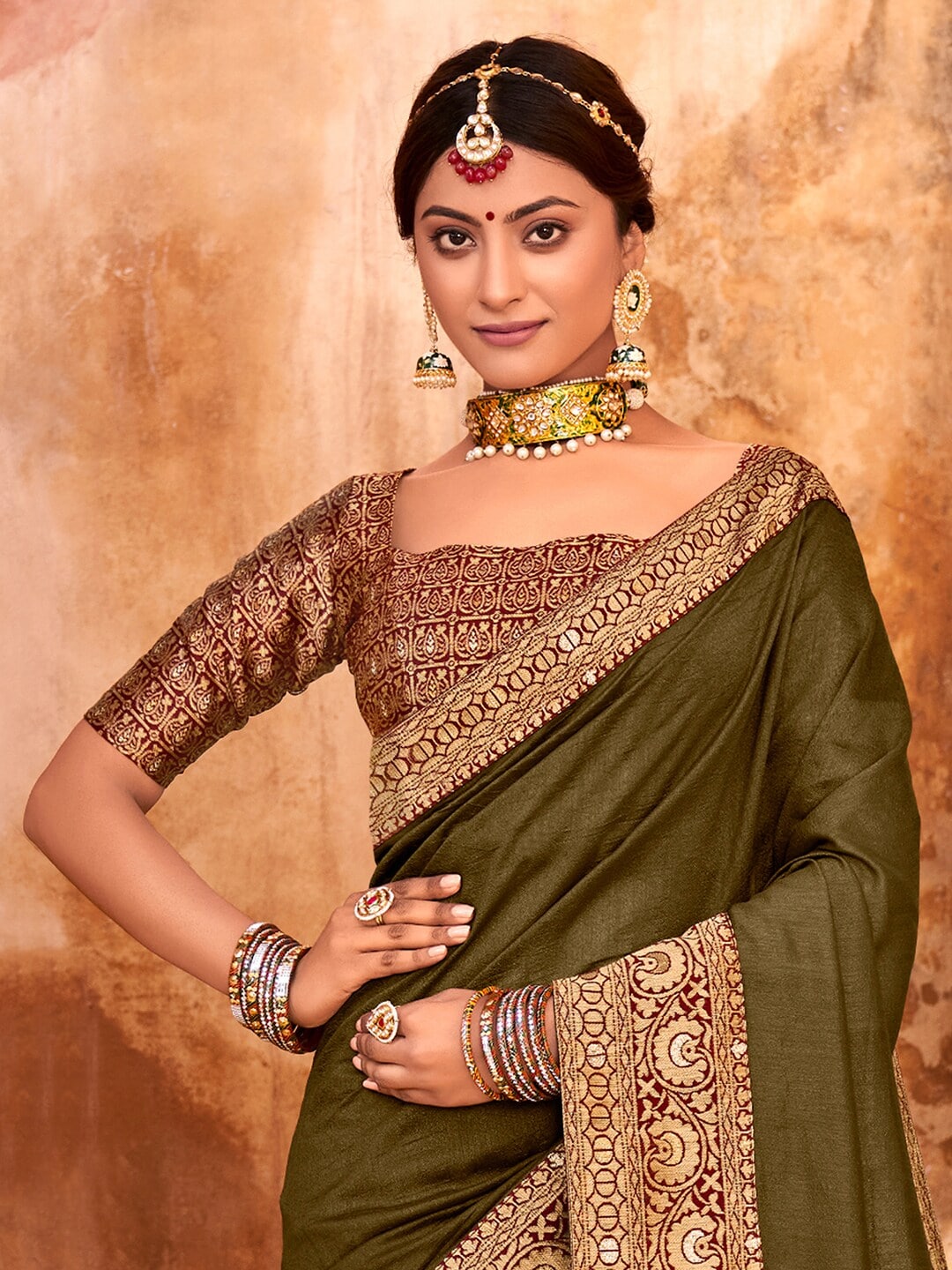 Saree Mall Woven Design Zari Silk Blend Sarees - Distacart