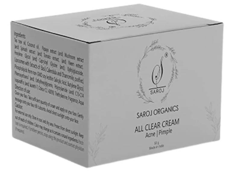 Saroj Organics All Clear Cream For Acne, Pimples