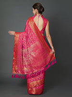 Thumbnail for Mitera Pink Woven Design Banarasi Saree - Distacart