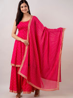 Thumbnail for Kalini Women Floral Embroidered Spaghetti Kurta Sharara and Dupatta set - Distacart