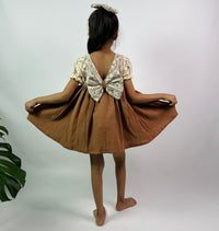 Thumbnail for ArthLife Vintage Brown Fit And Flare Dress - Distacart