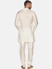 Thumbnail for Sethukrishna Men Off-White Kurta with Pyjamas - Distacart