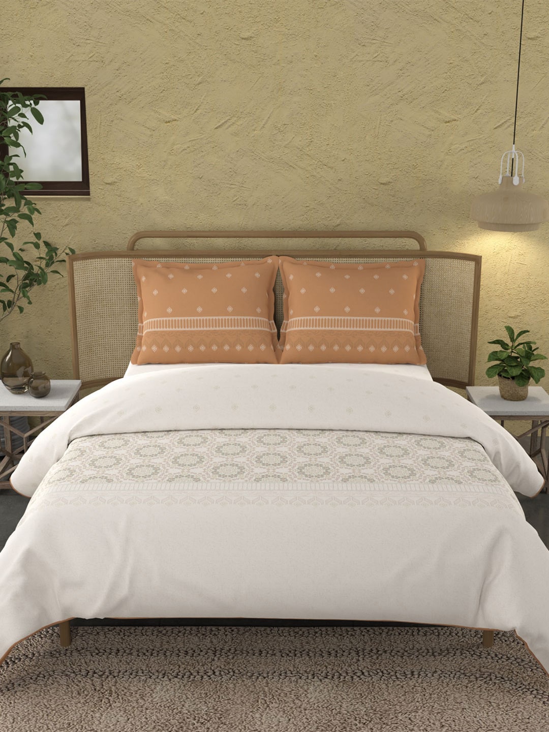 MYTRIDENT Unisex Orange Bedsheets - Distacart