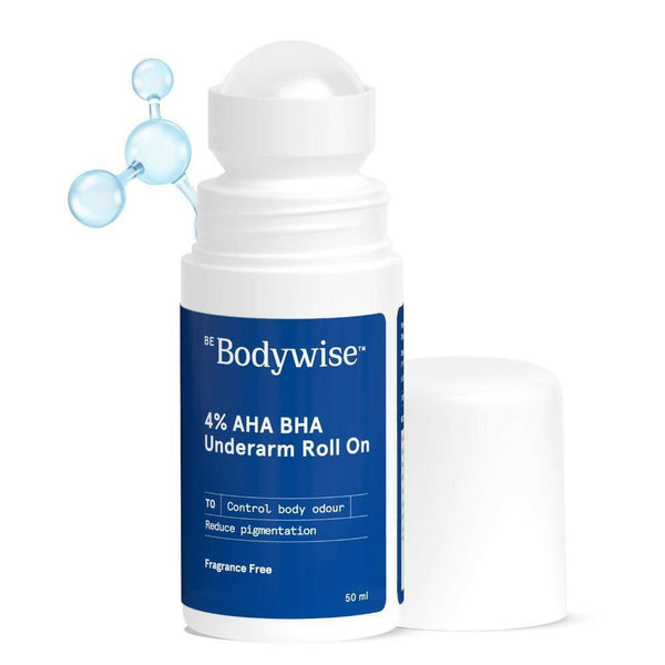 BeBodywise 4% AHA BHA Underarm Roll On - Fragrance Free - Distacart