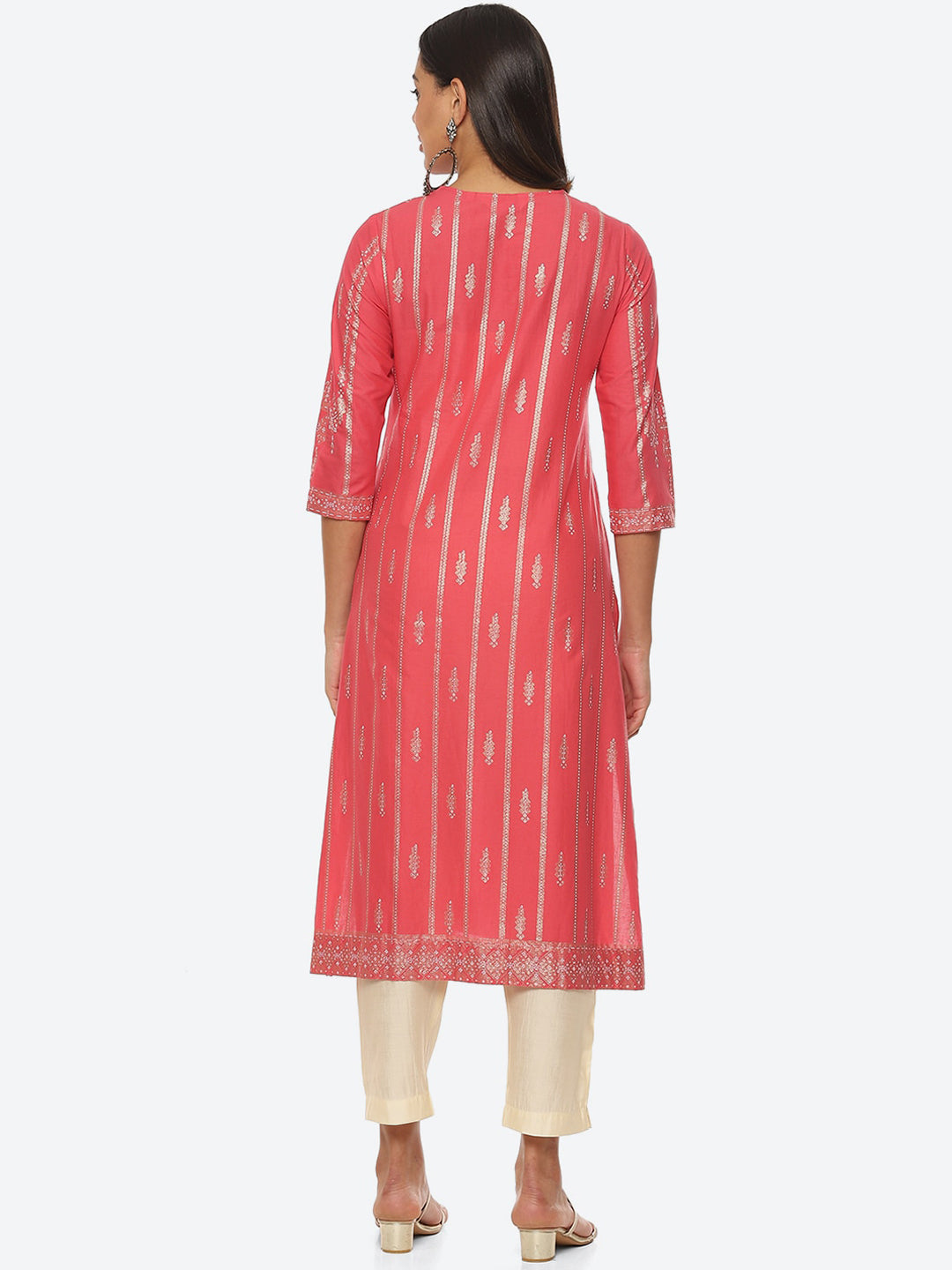 Biba Women Ethnic Motifs Printed Cotton Kurta - Distacart