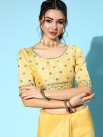 Thumbnail for Saree Mall Solid Saree with Woven Design Border - Distacart