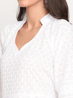 Thumbnail for Kalini Women Ethnic Motifs Embroidered Cotton Anarkali Kurta - Distacart