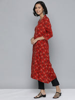 Thumbnail for HERE&NOW Ethnic Motifs Printed A-Line Kurta - Distacart