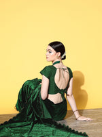 Thumbnail for Mitera Solid Saree with Embellished border - Distacart
