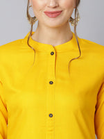 Thumbnail for Khushal K Women Yellow Floral Rayon Kurta with Palazzos - Distacart
