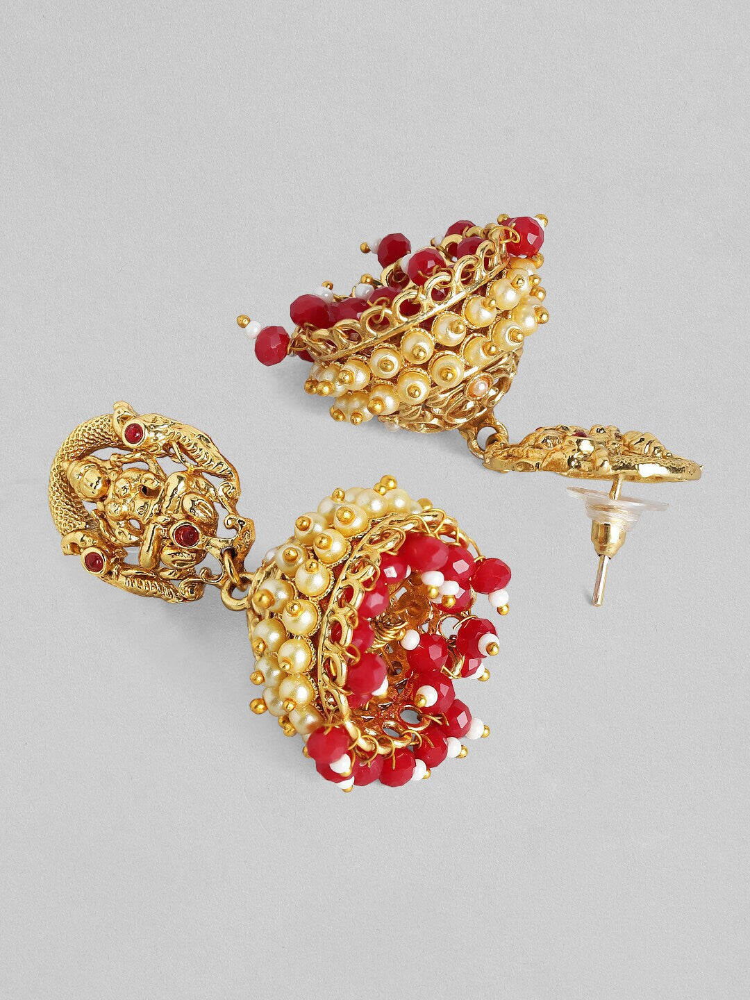 Buy PANASHWoman's White Pearls Gold-Toned Dome shaped Trendy Jhumka Earrings  Online at desertcartINDIA