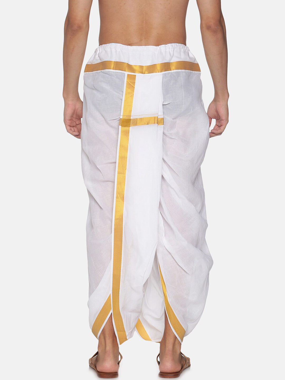 Sethukrishna Men White Readymade Cotton Dhoti - Distacart