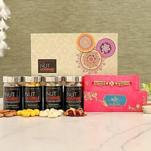 Om Divine Rakhi & Dry Fruits Treat Jars