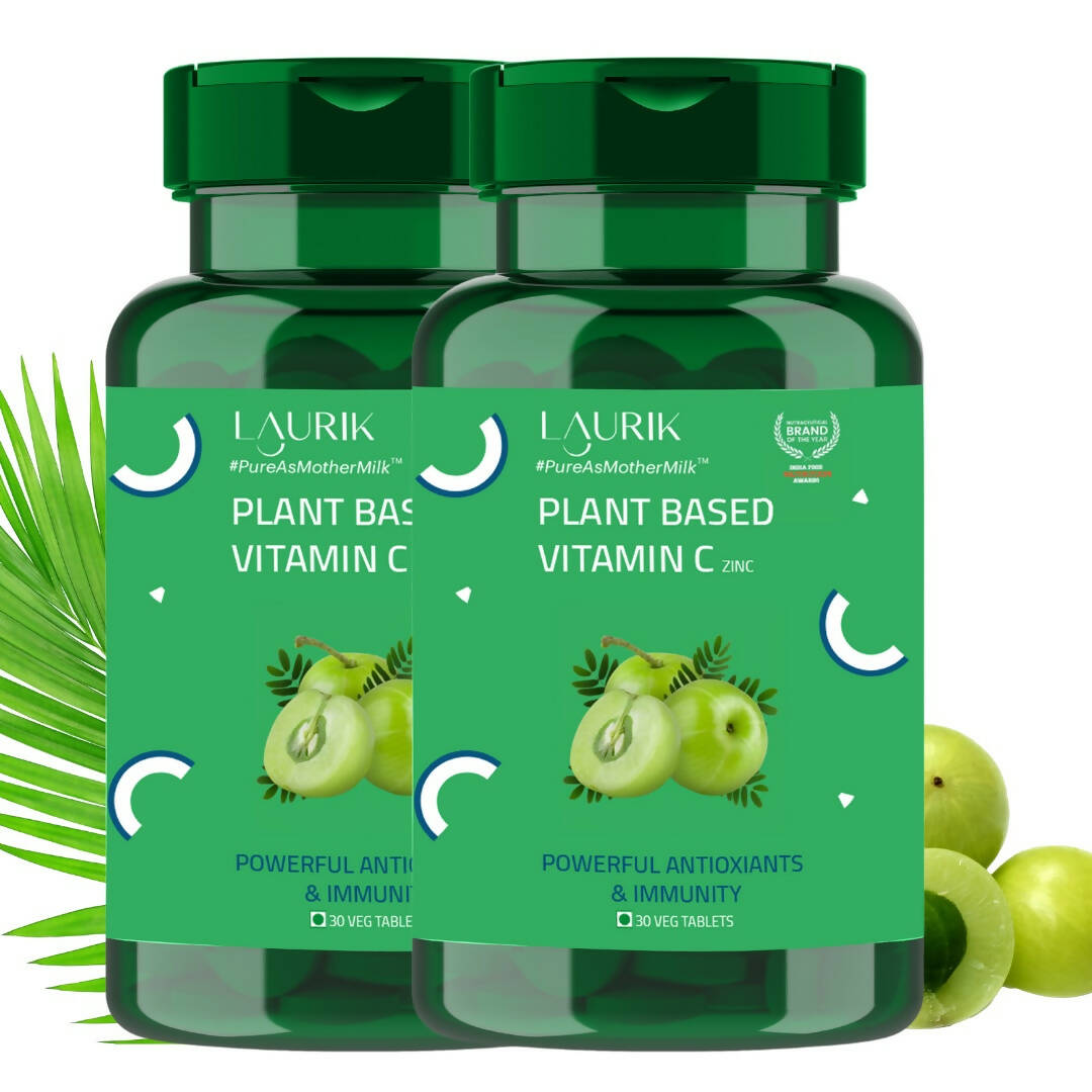 Laurik Plant Based Vitamin C With Zinc Supplements Tablets For Men & Women | Maintain Energy Levels & Boost Immunity - Distacart