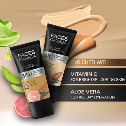 Faces Canada All Day Hydra Matte Foundation-Golden Beige 032 - Distacart