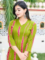 Thumbnail for Kalini Dyed Straight Kurta With Trousers & Dupatta - Distacart