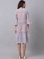 Thumbnail for Kalini Women White Checked Flared Sleeves White Romance Anarkali Kurta - Distacart