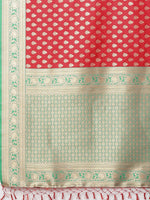 Thumbnail for Mitera Woven Design Zari Silk Blend Banarasi Saree - Distacart