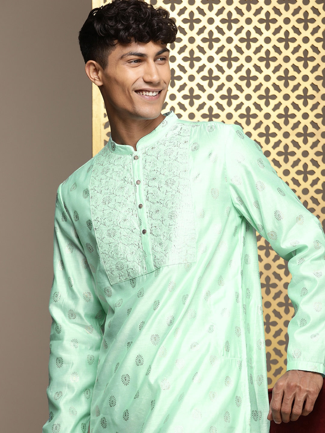 House of Pataudi Ethnic Motifs Printed Jashn Kurta - Distacart