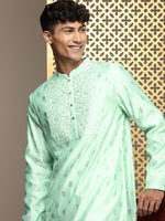 Thumbnail for House of Pataudi Ethnic Motifs Printed Jashn Kurta - Distacart