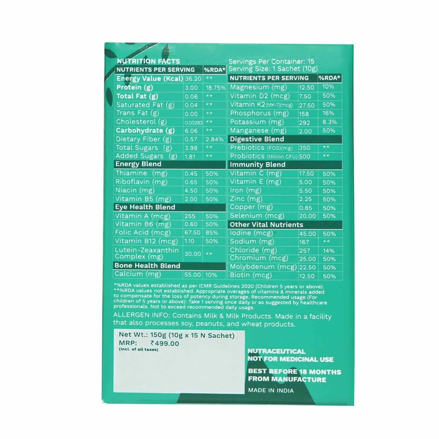 OZiva Kids Superfood Growth Protein Drink Mix - Distacart