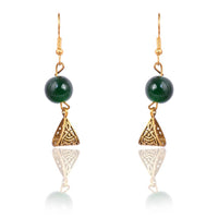 Thumbnail for Tehzeeb Creations Golden Plated Necklace And Earrings With Green Pearls