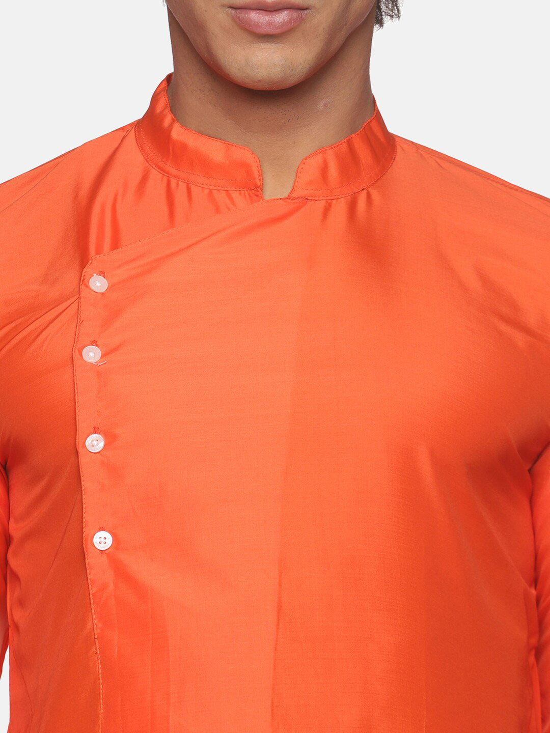 Sethukrishna Men Orange Angrakha Kurta with Churidar - Distacart