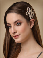 Thumbnail for Panash Women Set of 3 Gold-Toned & White Pearls Embellished Bobby Pins - Distacart