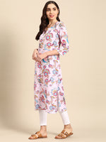 Thumbnail for Sangria Women Floral Printed Sequinned Kurta - Distacart