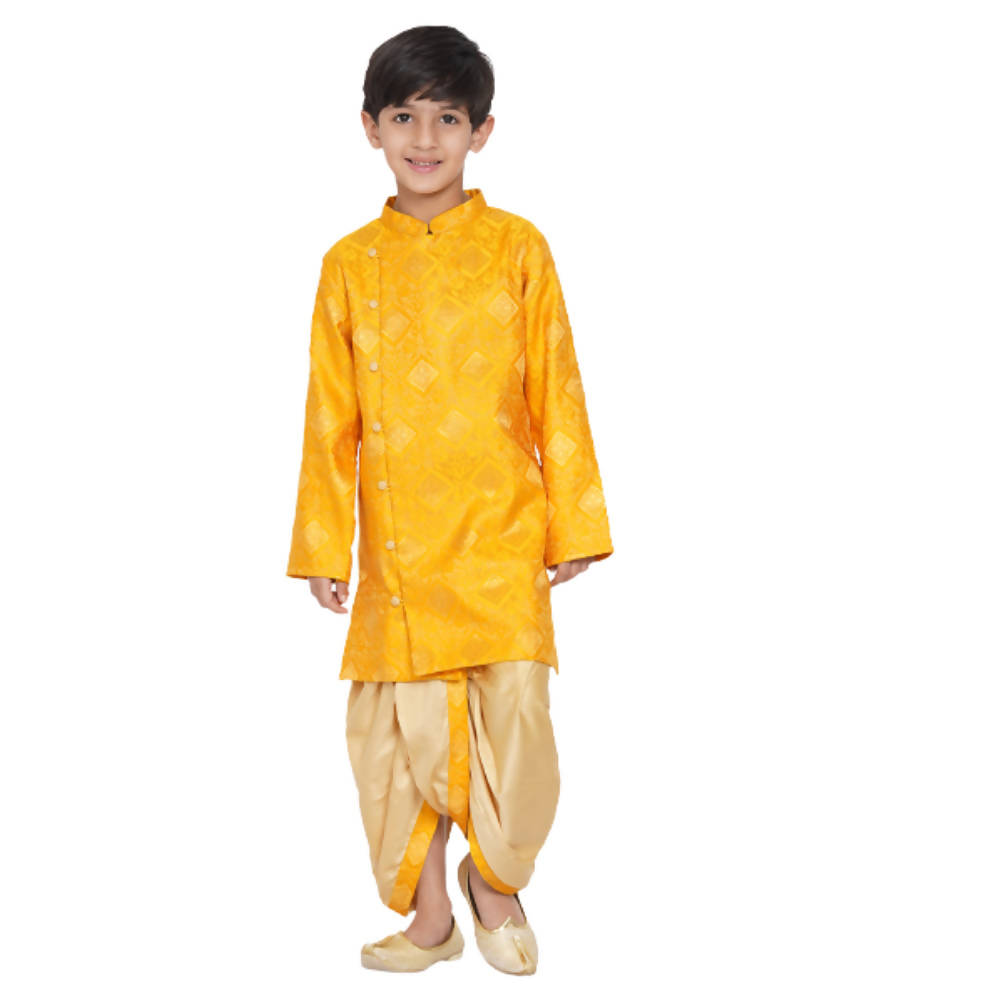 Little Bansi Angrakha Kurta with Dhoti Royal yellow