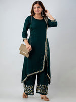 Thumbnail for Kalini Women Floral Embroidered Kurta With Palazzos - Distacart