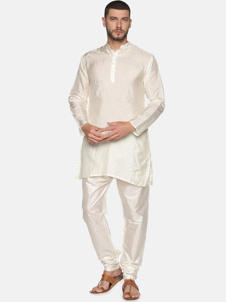 Sethukrishna Men Off-White Kurta with Pyjamas - Distacart