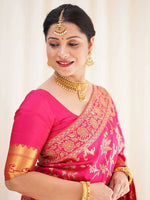 Thumbnail for Kalini Floral Woven Design Banarasi Saree - Distacart