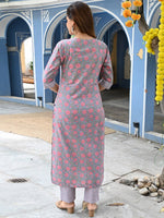 Thumbnail for Kalini Kalini Women Floral Printed Kurta with Trousers - Distacart