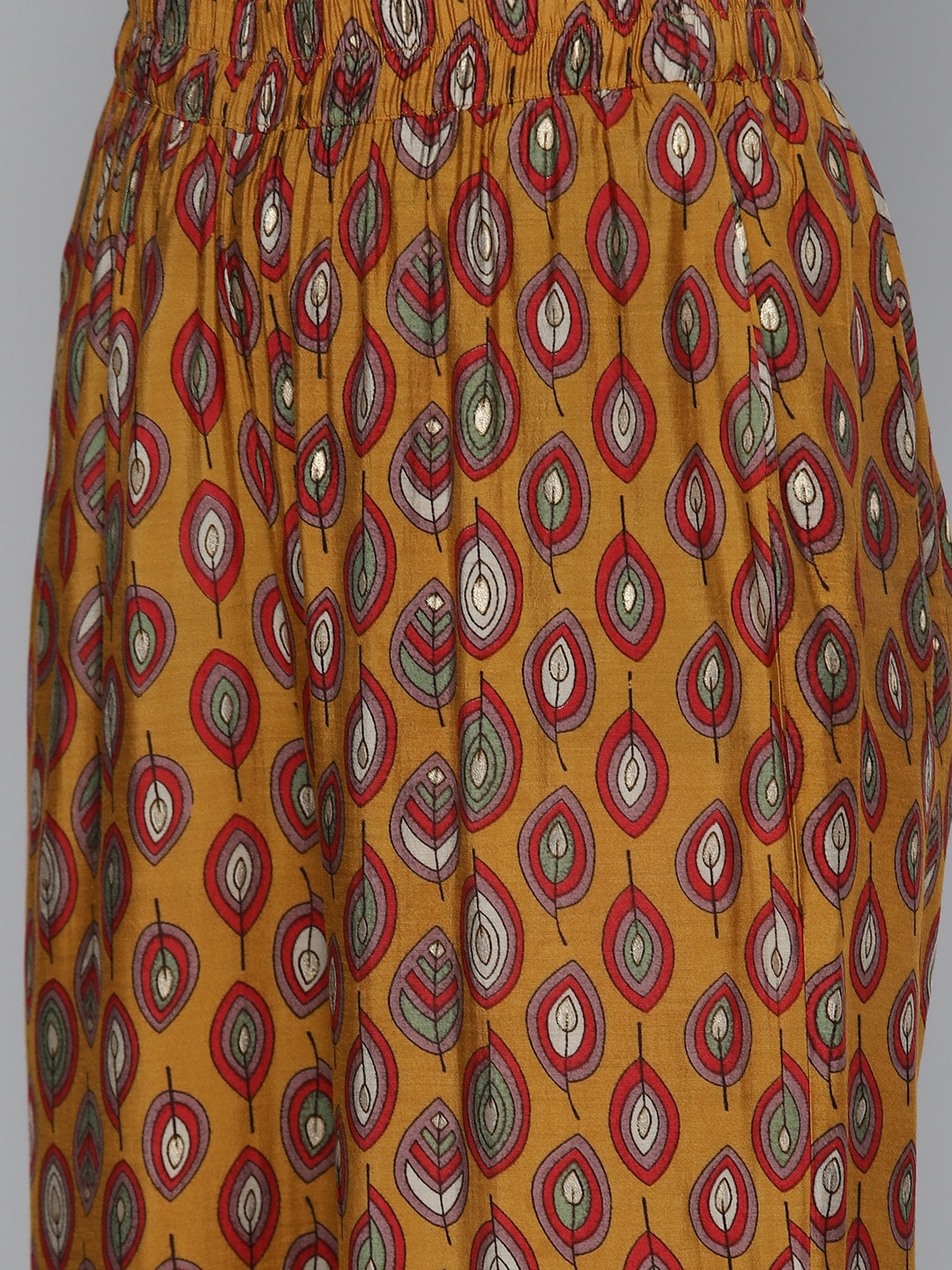 HERE&NOW Women Ethnic Motifs Printed Cold-Shoulder Kurta with Palazzos - Distacart