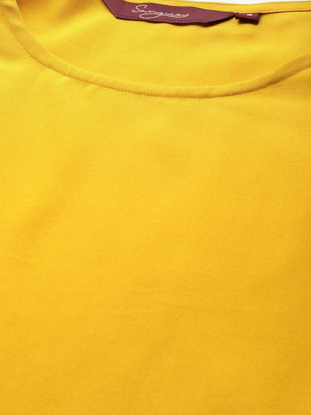 Sangria Women Yellow Solid Straight Kurta - Distacart