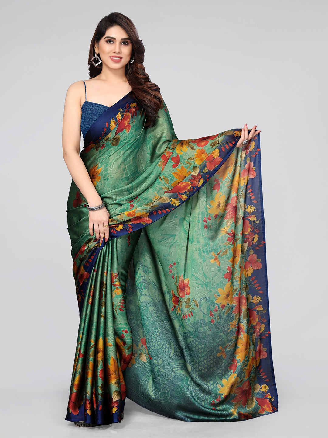 Kalini Floral Saree - Distacart