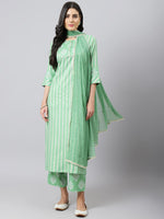 Thumbnail for Khushal K Ethnic Motifs Printed Kurta with Palazzos & With Dupatta - Distacart